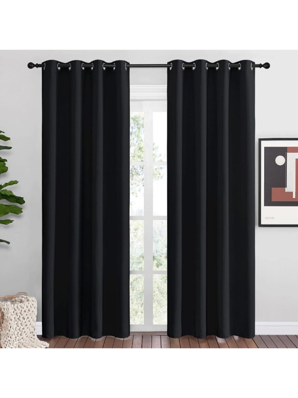 Elegant Blackout Curtains for Living Room, 55"x86", 2 Panels - Light Blocking